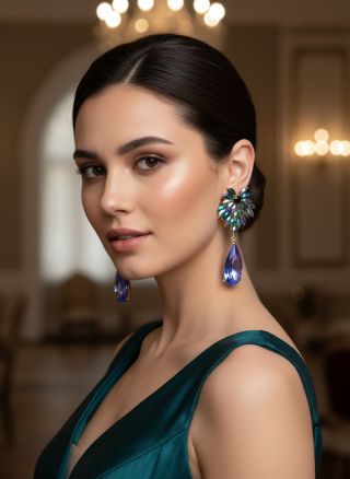 ✨ Priprav sa zažiariť! Kamienkové náušnice Carmen Blue with Colours menia farbu podľa svetla 🌈 a zaručia ti luxusný look...