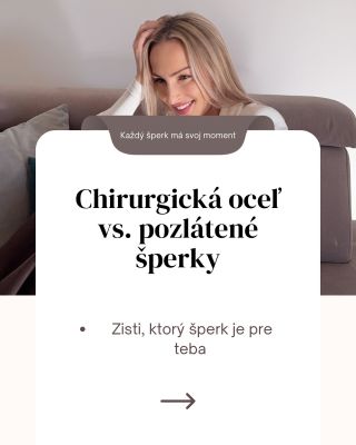 Chirurgická oceľ je parťák na každý deň – odolná, šetrná k pokožke a bez starostí 💫 Pozlátené šperky zase vyniknú vtedy,...